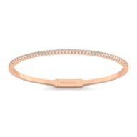 Demure - 14K Rose Gold Diamond Bangle