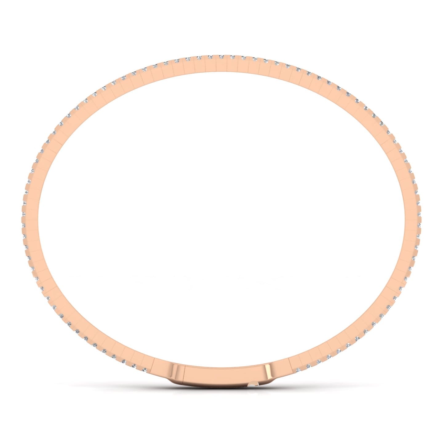 Demure - 14K Rose Gold Diamond Bangle - 1.25 ct - Shot 3