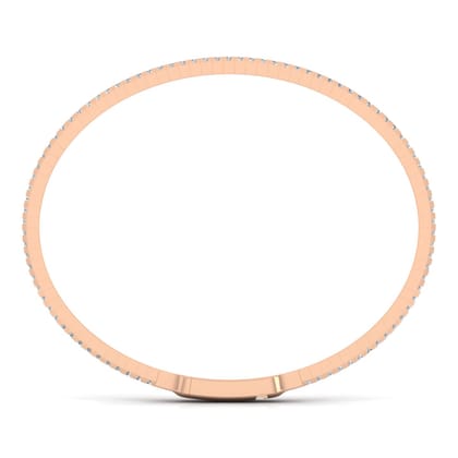 Demure - 14K Rose Gold Diamond Bangle