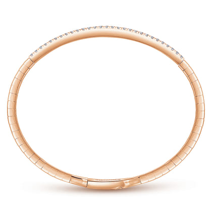 Demure - 14K Rose Gold Diamond Bangle