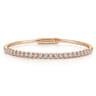 Demure - 14K Rose Gold Diamond Bangle - 1.15 ct