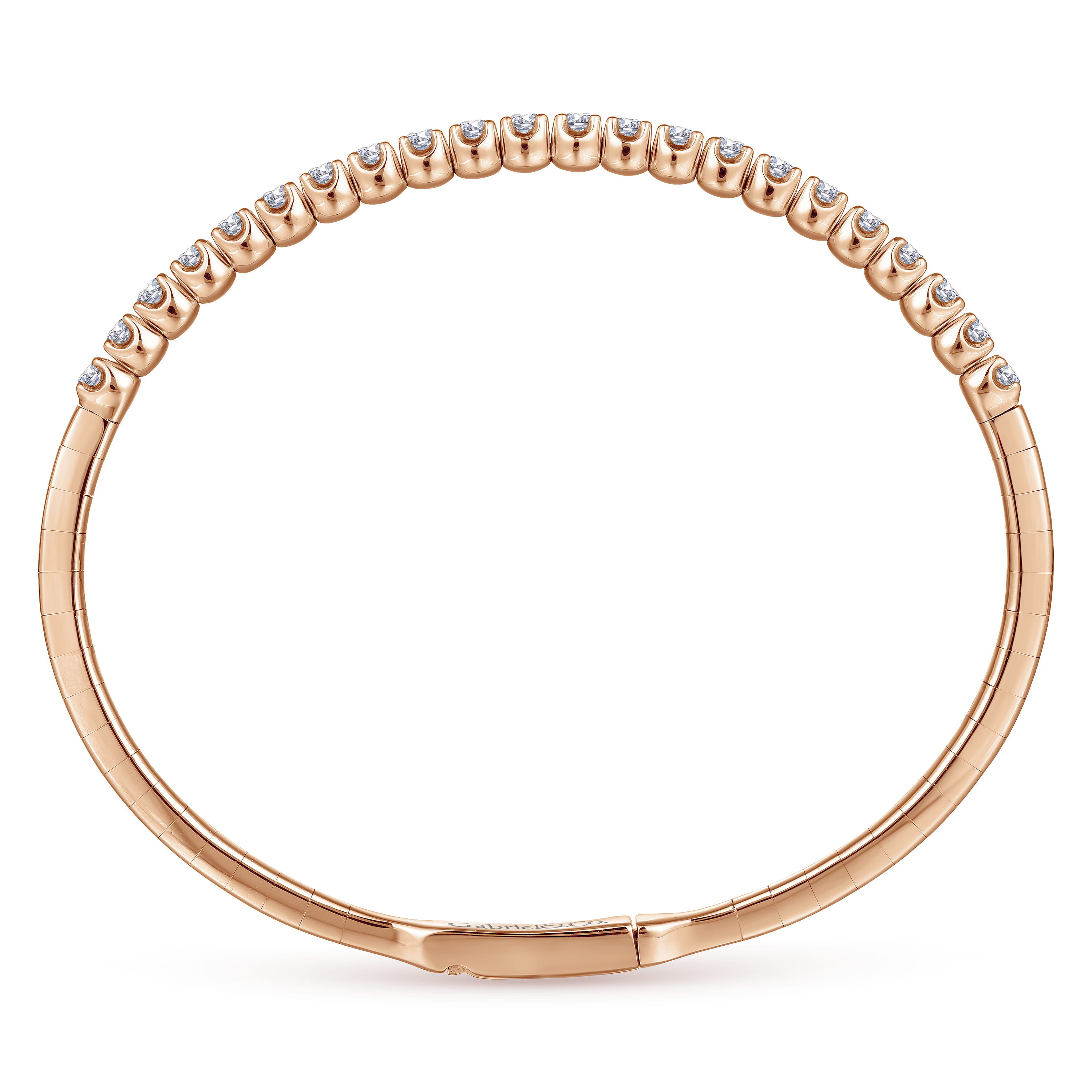 Demure - 14K Rose Gold Diamond Bangle - 1.15 ct - Shot 3