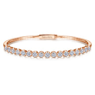 Demure - 14K Rose Gold Diamond Bangle
