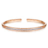 Demure - 14K Rose Gold Diamond Bangle - 0.65 ct