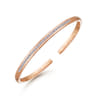 Demure - 14K Rose Gold Diamond Bangle - 0.65 ct