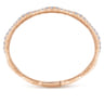 Demure - 14K Rose Gold Graduating Diamond Station Bangle - 2 ct