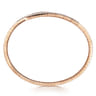 Demure - 14K Rose Gold Split Bypass Diamond Bangle Bracelet - 0.9 ct