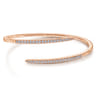 Demure - 14K Rose Gold Split Bypass Diamond Bangle - 0.9 ct