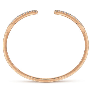 Demure - 14K Rose Gold Split Diamond Bangle