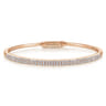 Demure - 14K Rose Gold Two Row Diamond Bangle - 0.75 ct
