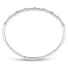 Demure - 14K White Gold Bezel Station Diamond Bangle - 0.6 ct