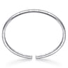 Demure - 14K White Gold Cuff Bracelet with Diamond Inner Channel - 0.6 ct