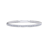 Demure - 14K White Gold Diamond Bangle Bracelet