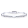 Demure - 14K White Gold Diamond Bangle with Pyramid Rhombus Stations - 0.5 ct