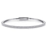 Demure - 14K White Gold Diamond Bangle - 1.28 ct