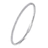 Demure - 14K White Gold Diamond Bangle - 1.25 ct