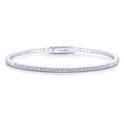 Demure - 14K White Gold Diamond Bangle
