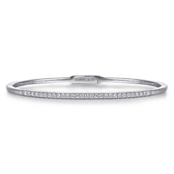 Demure - 14K White Gold Diamond Bangle