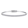 Demure - 14K White Gold Diamond Bangle - 0.5 ct