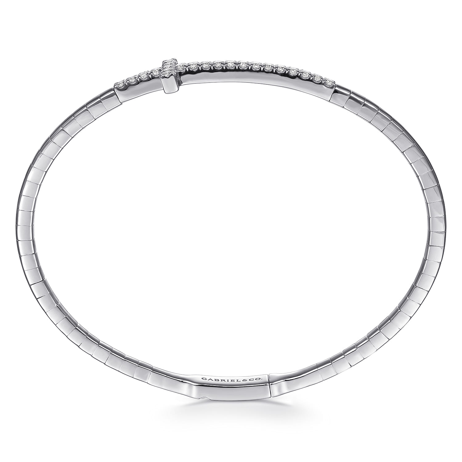 Demure - 14K White Gold Diamond Bangle - 0.4 ct - Shot 3