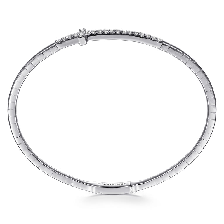 Demure - 14K White Gold Diamond Bangle - 0.4 ct - Shot 3