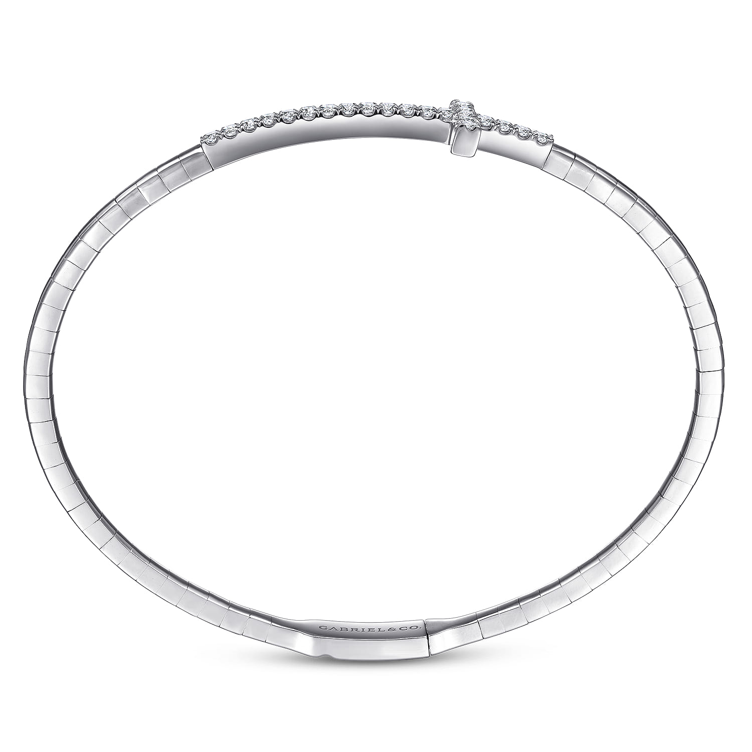Demure - 14K White Gold Diamond Bangle - 0.4 ct - Shot 3