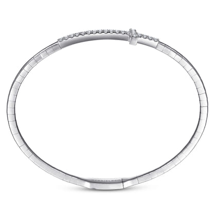 Demure - 14K White Gold Diamond Bangle