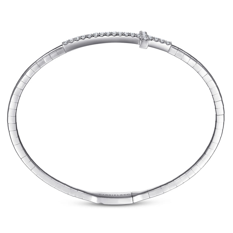 Demure - 14K White Gold Diamond Bangle - 0.4 ct - Shot 3