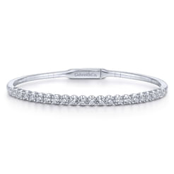 Demure - 14K White Gold Diamond Bangle