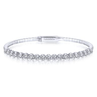 Demure - 14K White Gold Diamond Bangle
