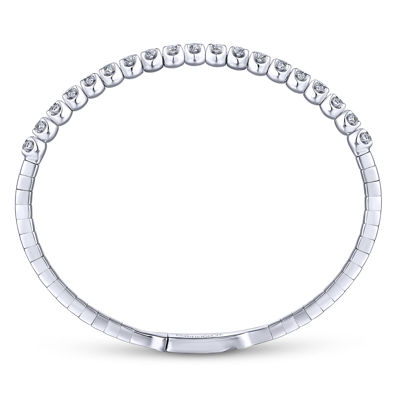 Demure - 14K White Gold Diamond Bangle - 1.5 ct - Shot 3