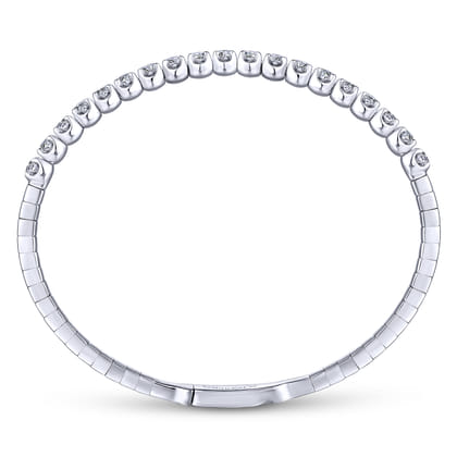 Demure - 14K White Gold Diamond Bangle