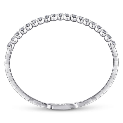 Demure - 14K White Gold Diamond Bangle