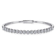 Demure - 14K White Gold Diamond Bangle