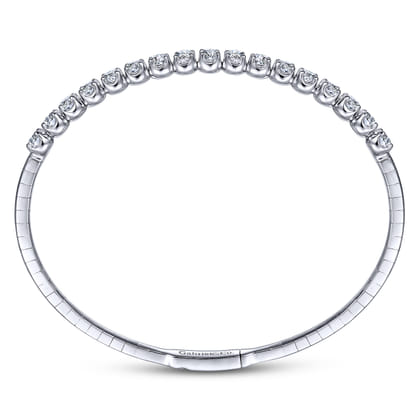 Demure - 14K White Gold Diamond Bangle