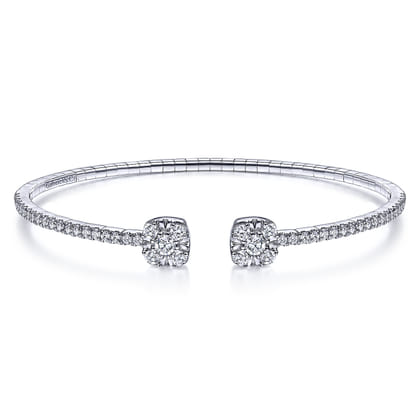 Demure - 14K White Gold Diamond Bangle