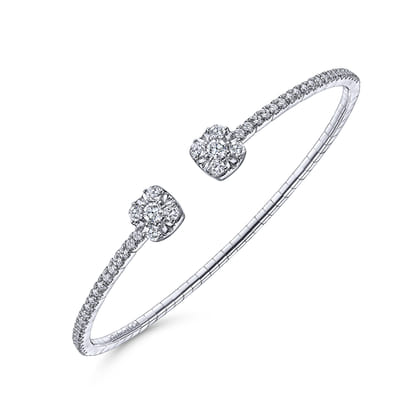 Demure - 14K White Gold Diamond Bangle