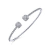Demure - 14K White Gold Diamond Bangle - 1.2 ct