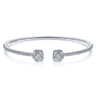 Demure - 14K White Gold Diamond Bangle - 1.2 ct