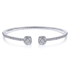 Demure - 14K White Gold Diamond Bangle