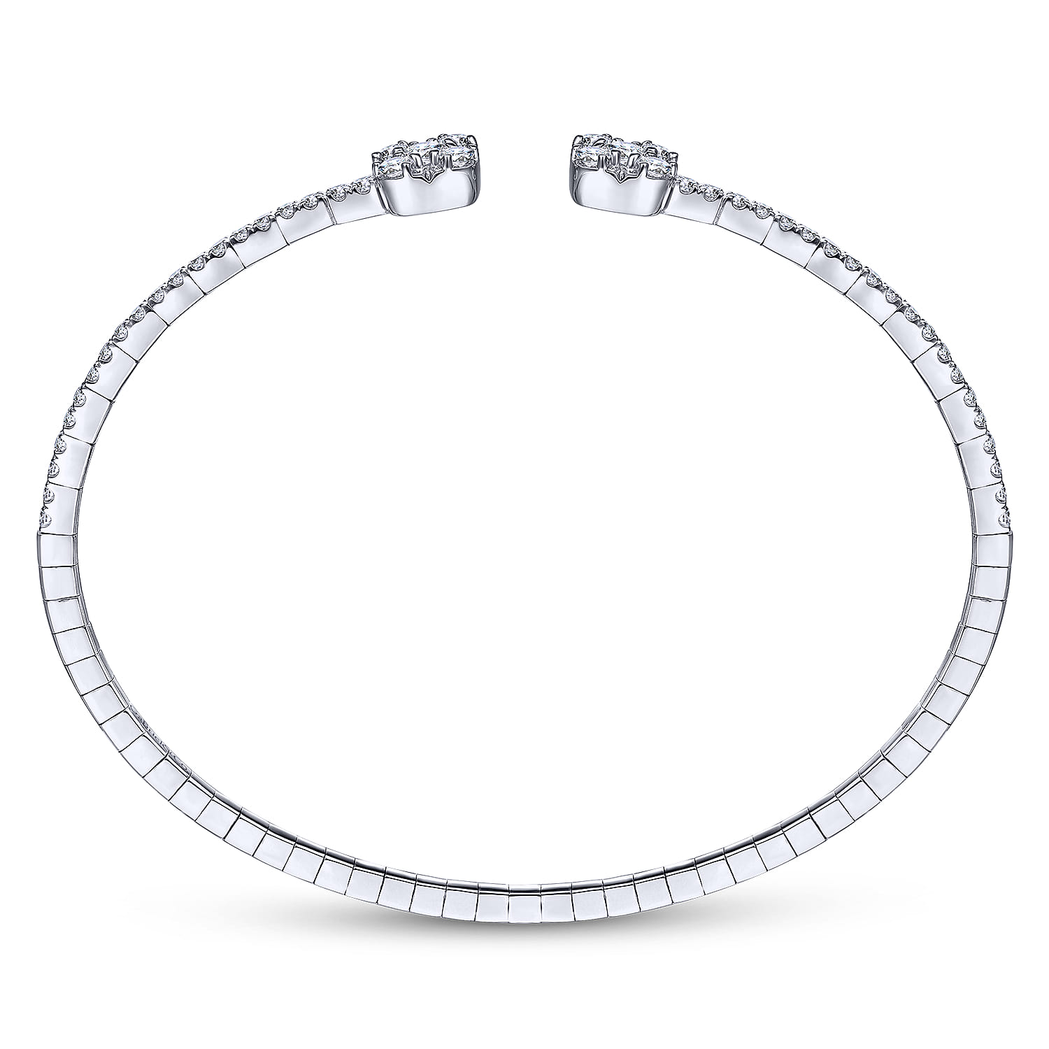 Demure - 14K White Gold Diamond Bangle - 1.2 ct - Shot 3