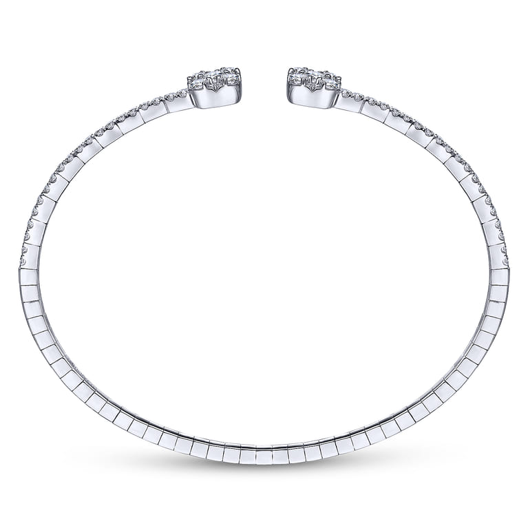 Demure - 14K White Gold Diamond Bangle - 1.2 ct - Shot 3