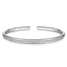 Demure - 14K White Gold Diamond Bangle - 0.65 ct