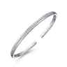 Demure - 14K White Gold Diamond Bangle - 0.65 ct
