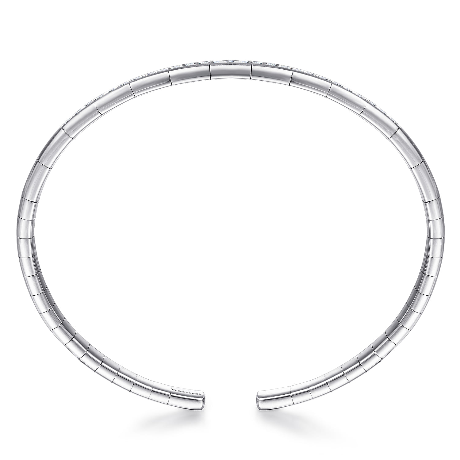 Demure - 14K White Gold Diamond Bangle - 0.65 ct - Shot 3