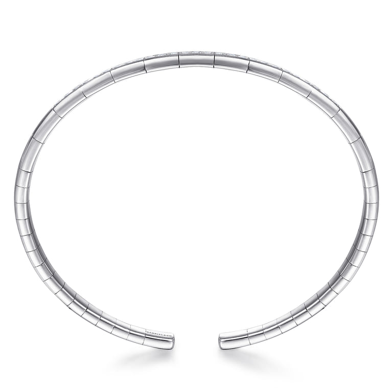 Demure - 14K White Gold Diamond Bangle - 0.65 ct - Shot 3