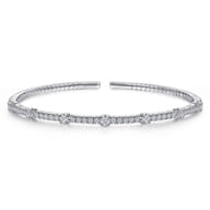 Demure - 14K White Gold Diamond Bangle