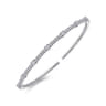 Demure - 14K White Gold Diamond Bangle - 1 ct