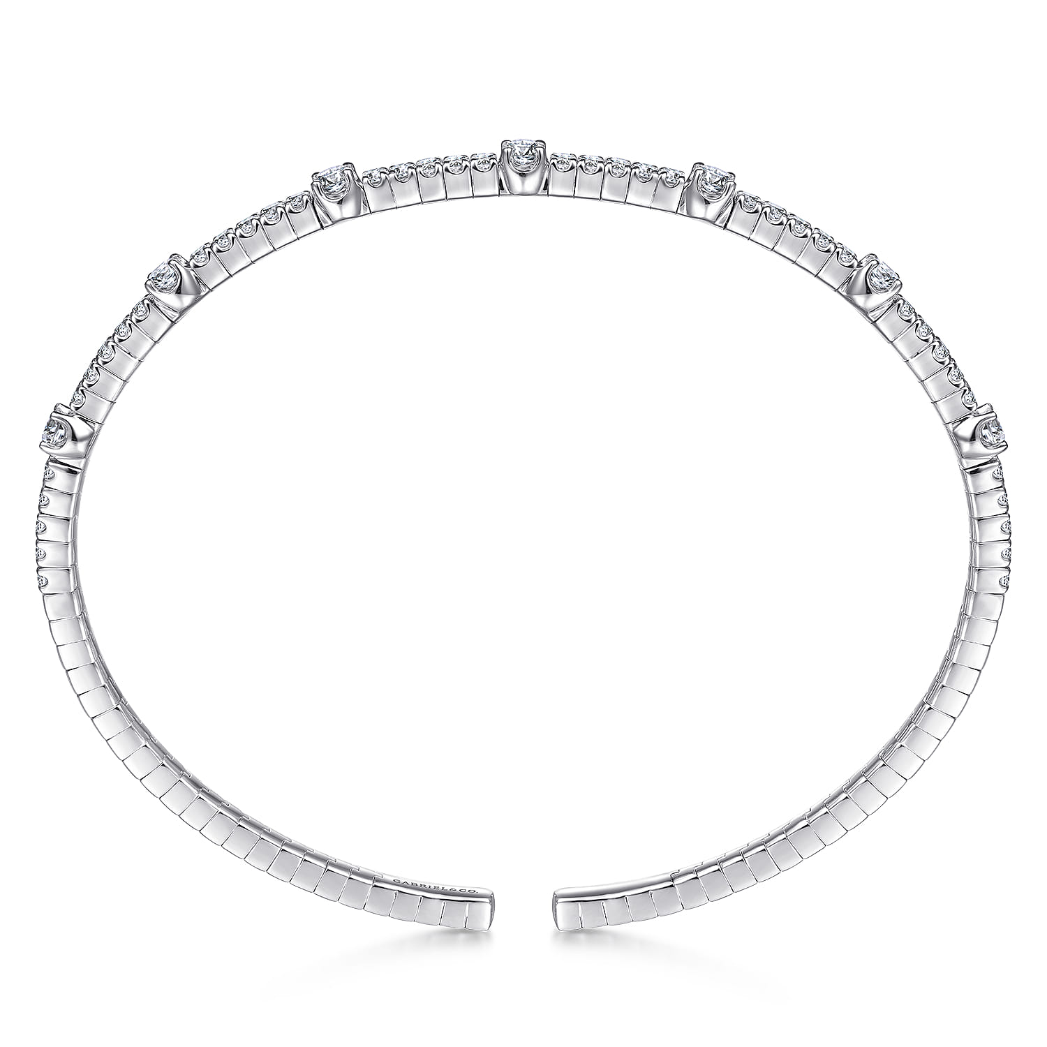 Demure - 14K White Gold Diamond Bangle - 1 ct - Shot 3