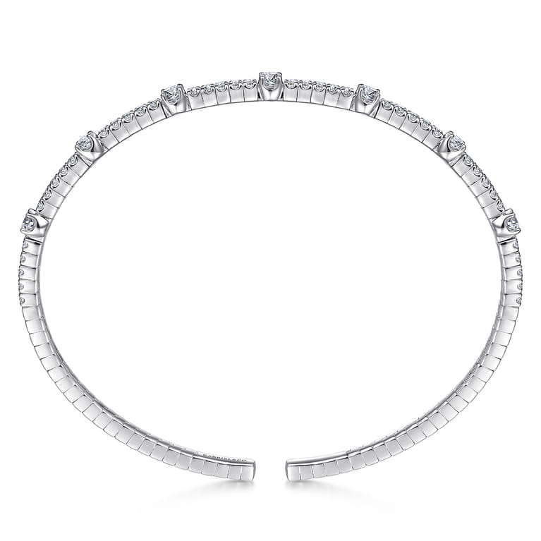 Demure - 14K White Gold Diamond Bangle - 1 ct - Shot 3